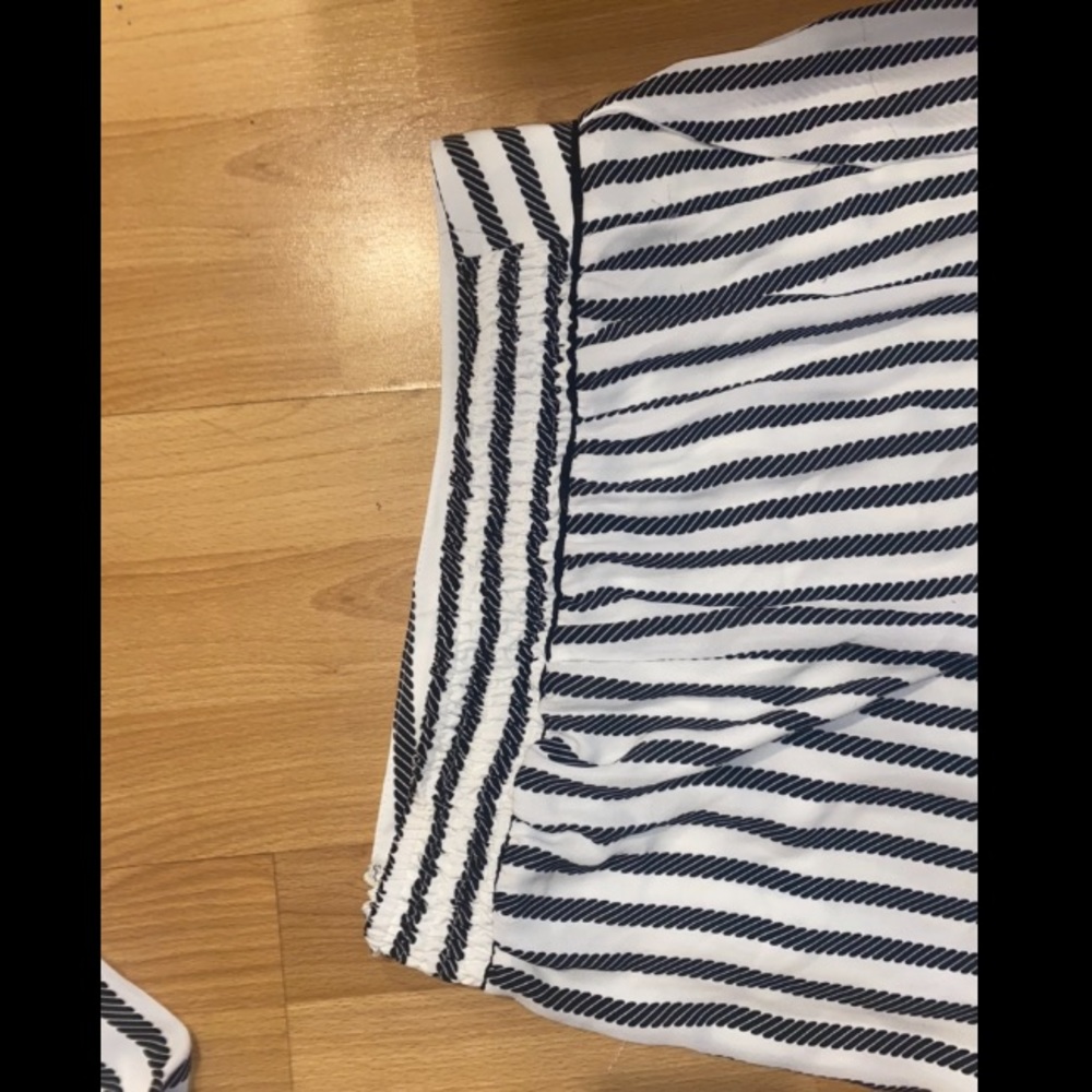 Arden B Black White Stripe Two Piece Set Halter Top Wide Leg Pants Small Y2K - Picture 8 of 11
